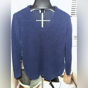 Caslon Deep Blue V-Neck Sweater